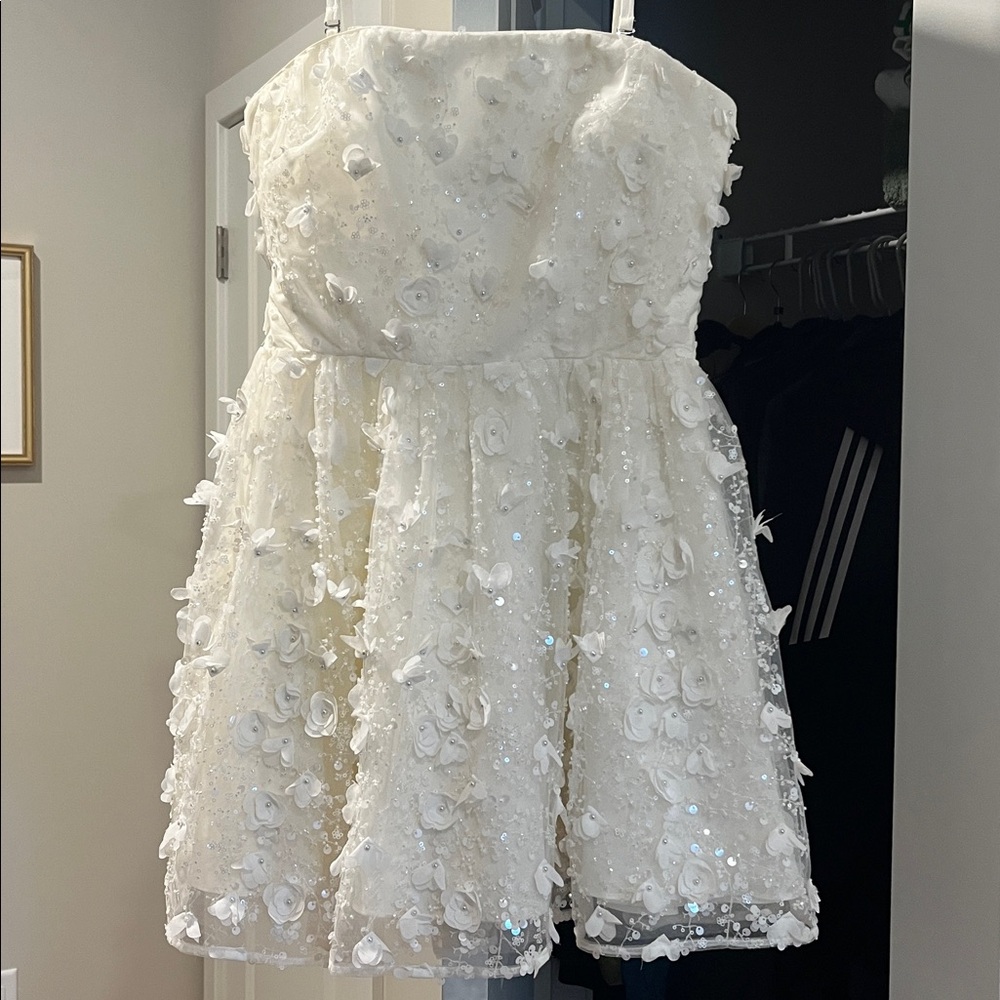 Dress the Population Strapless Embellished Minidress